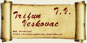 Trifun Veškovac vizit kartica